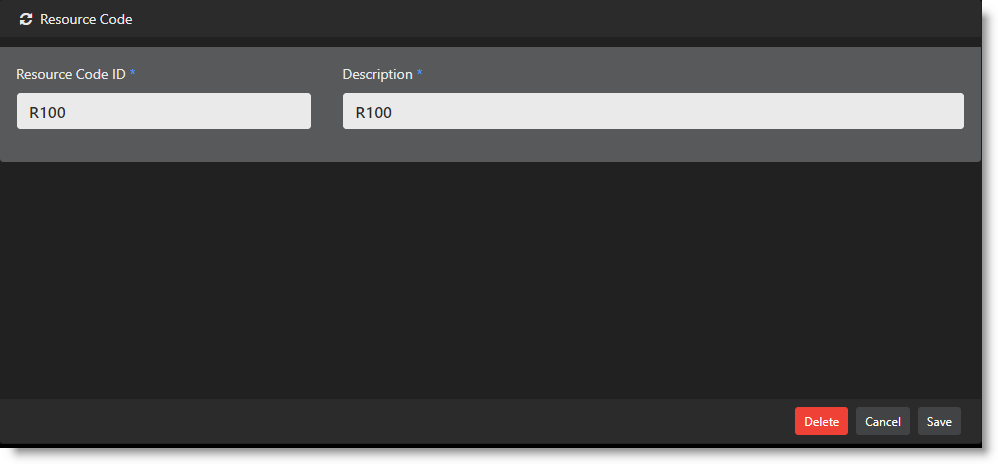 Public Resource Code Resource Codes