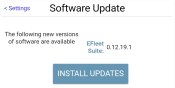 Settings Software Update screen
