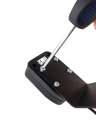 Fastening the radio cradle to top of bracket