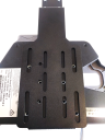 Metal bracket overlaying back of tablet dock