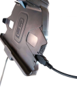 Cradle USB connected to dock USB port