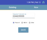 TrackIt Device ID registration screen