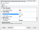 Current Dispatch Settings tab