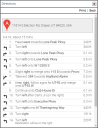 Directions dialog window