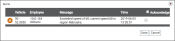Employee Dispatch screen Alerts dialogue window