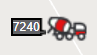 Vehicle icon with vehicle number