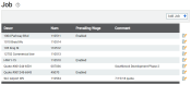 Ticket Management Job screen