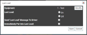 Last Load status example