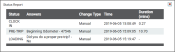 Status Report dialouge window