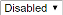Disabled drop-down selection