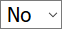 No drop-down menu