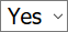 Yes drop-down menu