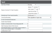 Payroll setup screen