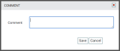 Comment dialog window
