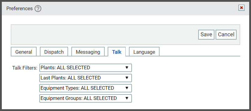 Preferences | TrackIt Web Console