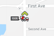 Equipment number displayed next to vehicle on the Equipment Map