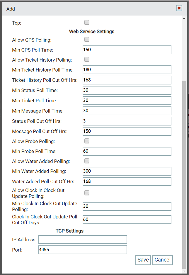 Interface Settings | TrackIt Web Console