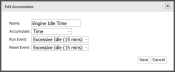 Edit Accumulator screen