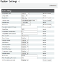 Probe System Settings screen