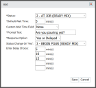 Status Reminder Add dialog window