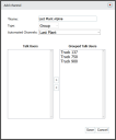 Add channel dialog window