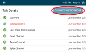 Configure Microphone button