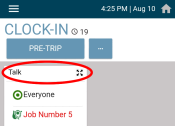 Time card header